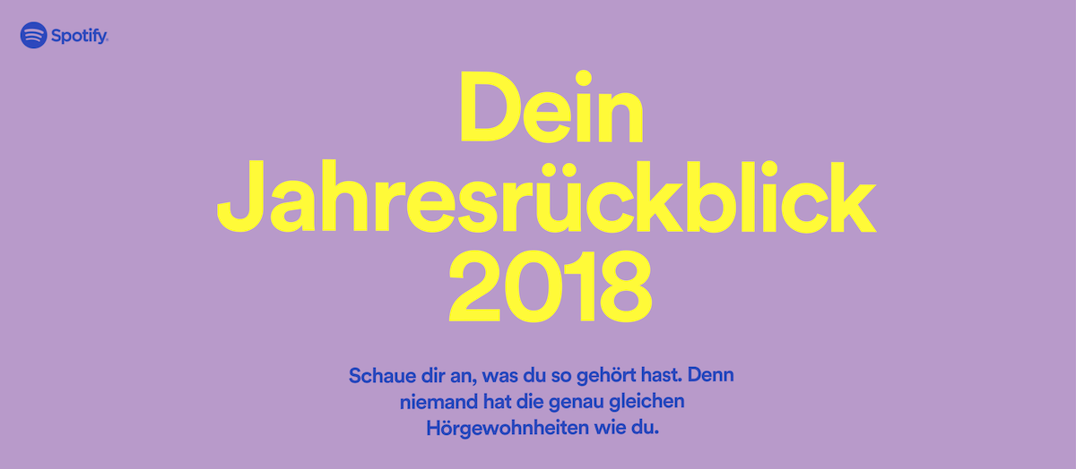 Dein Jahresrückblick 2018 von Spotify